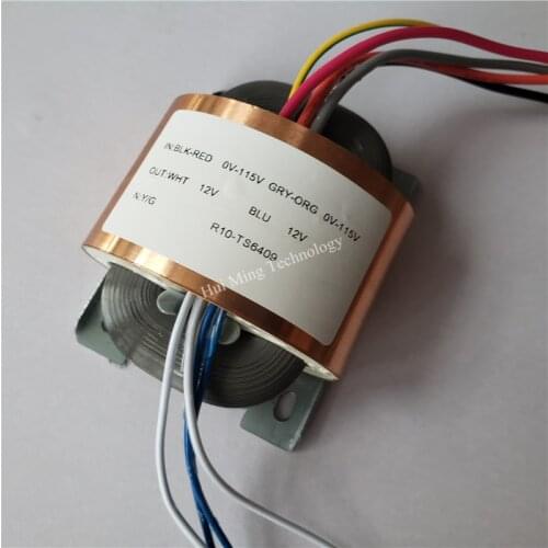 Dual 12V 0.62A 12V-0-12V R Core Transformer 15VA R10 custom transformer 2*115V/220V copper shield Pre-amplifier Power supply