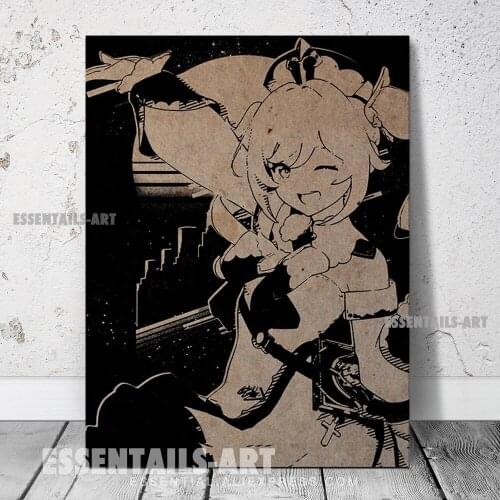 Genshin Impact Vintage Barbara Canvas Wall Art Painting Decor Bedroom Study studio print Living kid Room Home Decoration Prints