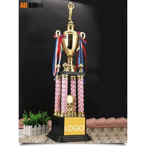 Hot Sale Football Basketball Sports Athletic Prize Award Trophy Cups Golden Plated Metal Cup Trophy Sports Trophies Award Medals