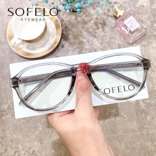 Korea Transparent Optical Glasses Frame Female Anti Blue Light Myopia Eyeglasses Frame Women Clear Prescription Frame Eyewear