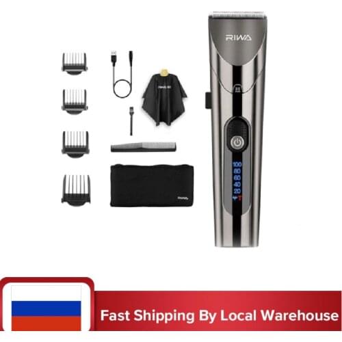 Xiaomi RIWA Hair Clipper With LED Screen Washable Rechargeable Professional Electric Trimmer Barber For Men Ceramics Cutter Head