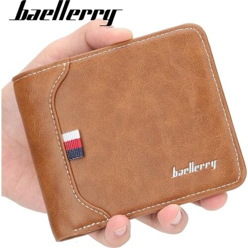 Men Fashion PU Leather Clutch Wallet Card Bag Mini Change Purse Bank Credit ID Card Holders Case Coin Pocket Cover Wallet XB35