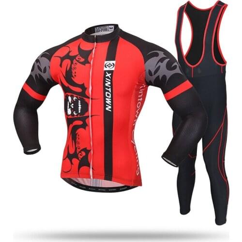 XINTOWN New Sets Sportswear long Sleeve cycling jersey bicycling shirts Bicycle bike MTB Ciclismo cycle clothing Pants