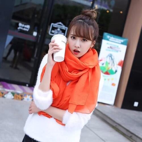 New Season Four-color Pure Cotton Scarf Wild Fashion Silk scarf Foreign trade Original shawl