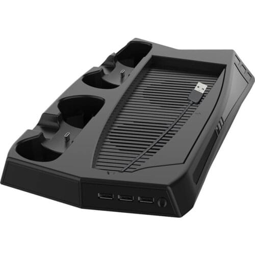 For SONY Playstation PS5 Vertical Stand Cooling Fan Dual Controller Charger Console Charging Station Fan Cooler