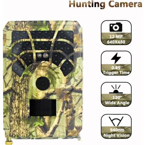 PR-300A HD 1080p Hunting Camera Photo Trap 5MP Wildlife Trail Night Vision 120 Degree Video Cam Scouting Game