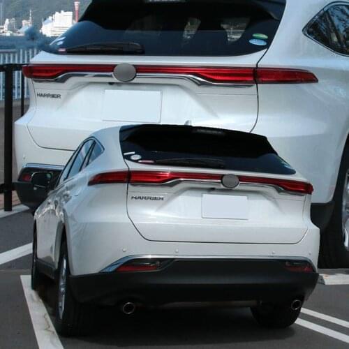 Trunk Trim For Toyota Harrier Venza 2020 2021 Tailgate Rear Door Trim Strip Car Accessories ABS Chrome