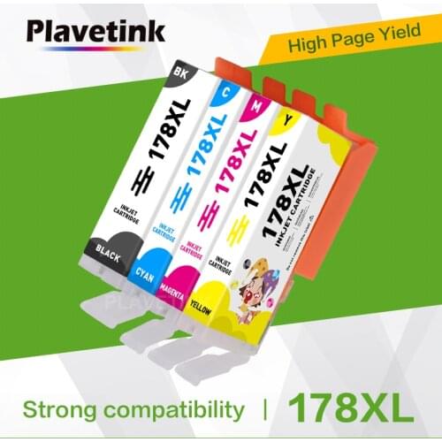 Plavetink Full Ink Replacement For HP 178 XL Cartridges For HP Deskjet 3070A 5510 6510 B209a C510a C309a Printer For hp178