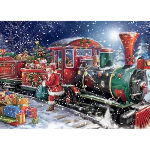 Full Square Drill 5D DIY Diamond Painting Christmas Santa Claus Train Embroidery Rhinestone Cross Stitch Home Decor Sale