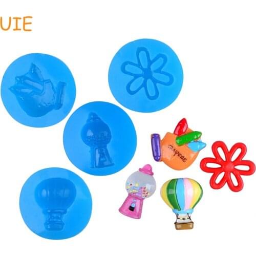 PYL027U,PYL203U,PYL295U,PYL349U Hot Air Balloon Flower Game Machine Crayons Vase Silicone Mold - Resin Polymer Clay Food Safe
