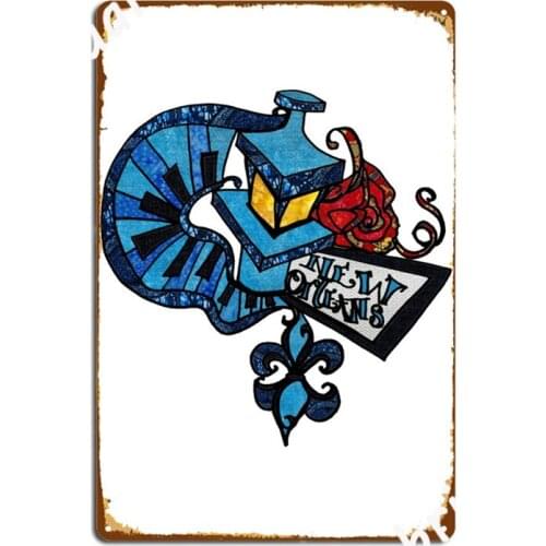 Blue Vibes Lamp Post And Piano Keys Metal Signs Plates Club Bar pub Designing Tin sign Posters