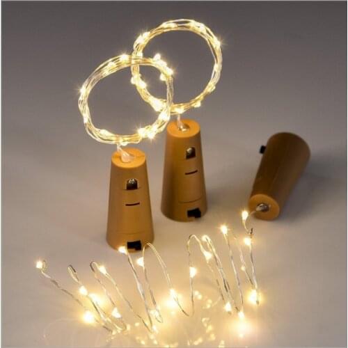 New Year 2020 1m 2m LED Wine Bottle Lights Copper Wire Fairy Mini String Lights Christmas Decorations for Home Kerst Natal Decor
