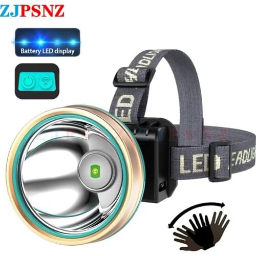 Led Headlamp Rechargeable USB Head Flashlight Head Torch Light T6 V8 Headlight Bright Head Flashlight Night ride Camping Outdoor