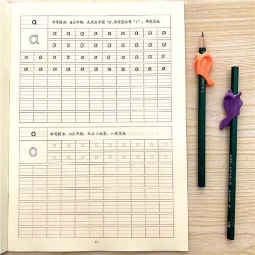 New 34pages/book Pupils Kids Phonetic Alphabet Practice Calligraphy Copybook Chinese Pinyin Groove Copybook Writing for Beginner