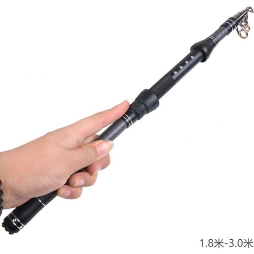 Ultra-short and ultra-hard carbon telescopic sea fishing rod 1.8/2.1/2.4/2.7/3.0M travel portable short fishing rod only 39cm
