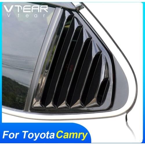 Vtear For Toyota Camry Rear window triangle ABS decoration car-styling cover exterior frame chrome accessories Trim parts 2020