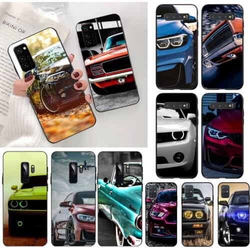 YJZFDYRM Hot best Sports car Black TPU Soft Phone Case for Samsung S20 plus Ultra S6 S7 edge S8 S9 plus S10 5G lite 2020