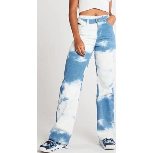 Woman Jeans 2021 New autumn winter Fashion Straight Pants Waist Casual Streetwear Loose High Trousers Harajuku Cotton Denim