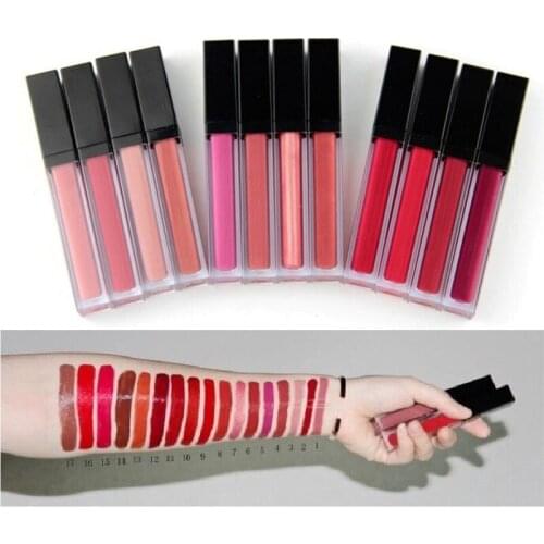 Moist Liquid Nude Lipgloss 17 Colors Long Lasting Waterproof Shiny Lip Glossy Cosmetics Makeup Custom Label Wholesale Vender