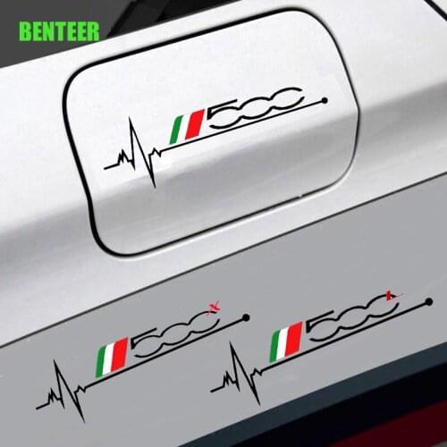 1pc car tank oil sticker for fiat 500 500x 500l