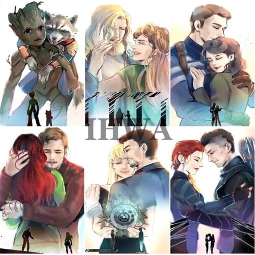 New Diamond Painting Disney Superheroes With Love 5D DIY Full Drill Cartoon Characters Embroidery Art Mosaic Home Decoration