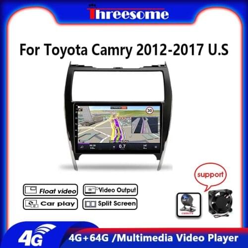 Android 10 4G+64G 8 Core GPS Navigation 2 Din Car Radio For Toyota Camry 2012-2017 U.S.Edition Floating Window Multimedia Player