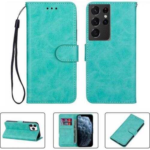 For Samsung Galaxy S21 Ultra 5G SM-G998B G998N G998U Wallet Case High Quality Flip Leather Phone Shell Protective Cover Funda