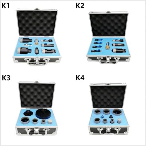 DT-DIATOOL 1set boxed Vacuum Brazed Diamond Drill Core Bits Sets Hole Saw Cutter M14 thread Finger Bits Milling Bits