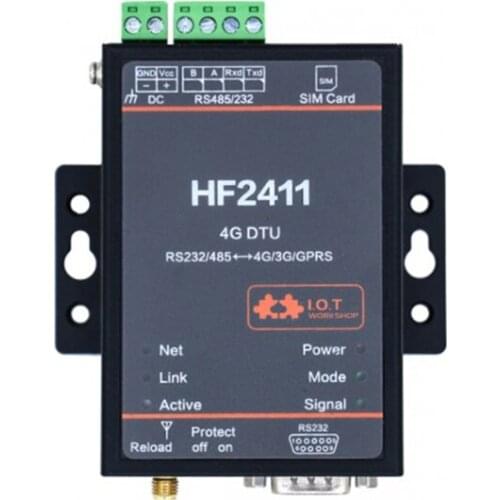 HF2411 4G DTU Module Bidirectional Transparent Transmission 485/232 Wireless Data Transmission Equipment HF2411 DTU