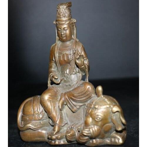 China brass Samantabhadra bodhisattva crafts statue
