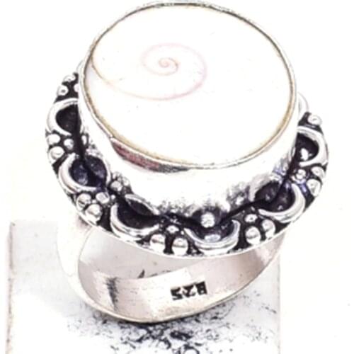 Genuine Shiva Eye Ring Silver Overlay over Copper, Hand Made Women Jewelry gift , USA Size : 6.75