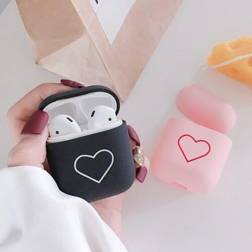 Cute Cartoon Love Case For Airpods Cases Hard Plastic Wireless Bluetooth Headphone Cover For Air pod 2 1 Fundas Protective Shell