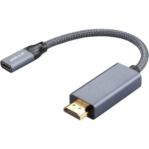 Mini 4K 60Hz High Resolution HDMI Male to USB Type C Female Adapter Cable 20cm