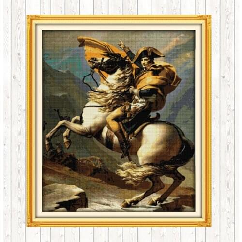 Napoleon 14CT 11CT Counted Stamped Cross Stitch Embroidery Kit Handmade DMC Cotton Thread Printed Canvas DIY Needlework Crafts