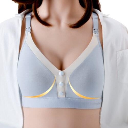 New Maternity Nursing Bras Comfortable Women Lingerie Breastfeeding No Rims Front Closure Breast Feeding Bras