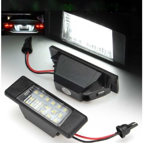 New Car License plate Light White 18 SMD For Nissan Qashqai X-TRAIL Juke Pathfinder R51