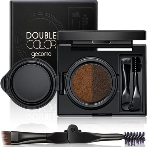 The New Two-color Cushion Eyebrow Cream Two-color Eyebrow Powder Cushion Eyebrow Cream Easy To Apply Eyebrow Pencil