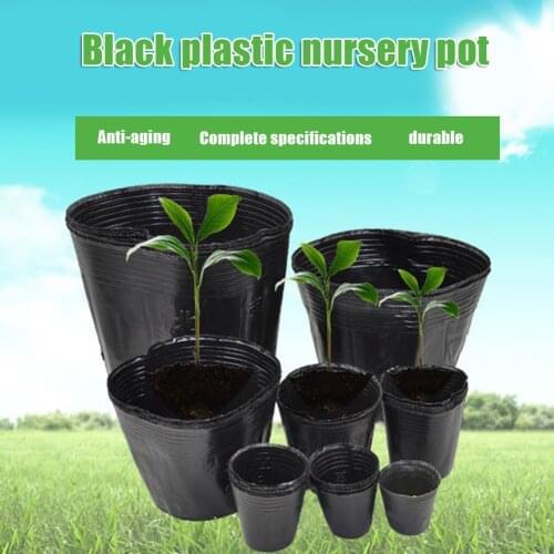 50pcs Plastic Seedlings Starter Pot Plants Nursery Pots for Germination Seedling Home Garden Garden Pots Planters Black Color EL