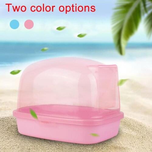 Pet Hamster Squirrel Dustproof Bathroom Plastic House Sauna Bathtub Playing Box petits animaux Cages
