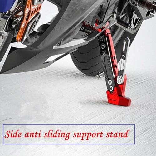 Motorcycle refitting CNC adjustable parking stand electric m3 monkey side anti sliding support stand