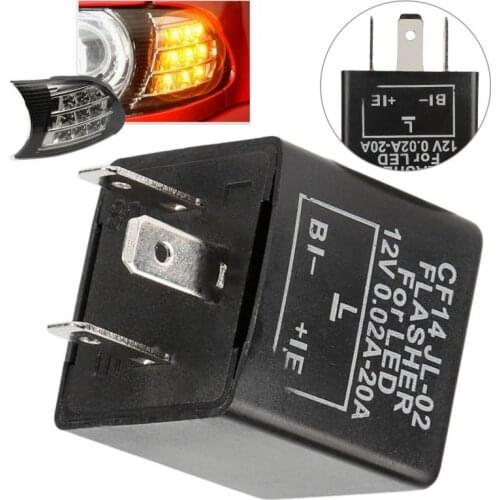 Electronic LED Flasher Blinker Relay 3 Pin CF-14 JL-02 Automobile Turn Signal Light Relay Common Waterproof Shockproof