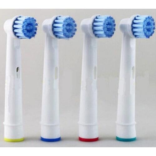 4pcs/pack Electric Toothbrush Heads Brush Heads Replacement for Oral Hygiene B Sensitive EBS-17A For Family Health Use