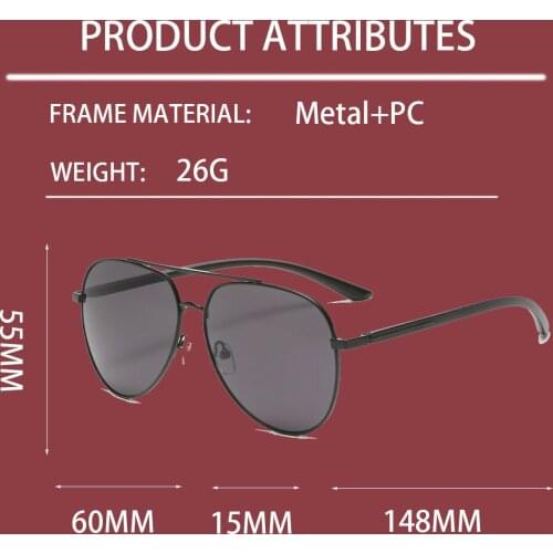 New Metal Double Beam Sunglasses Men Pilot Luxury Brand Fashion Simple Shade Sun Glasses Women Daily All-match Eyeglasses UV400