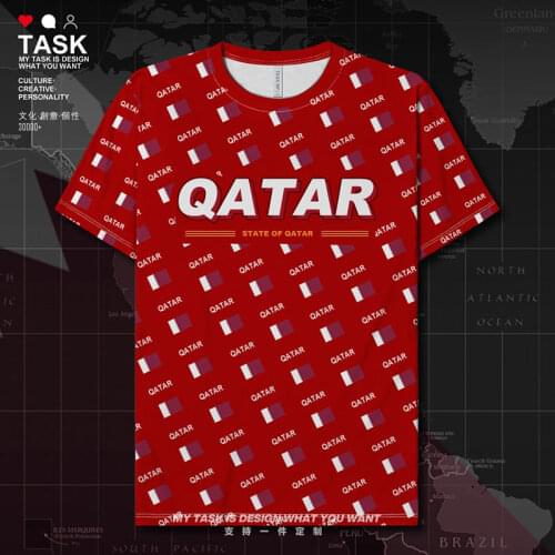 State of Qatar QAT Quick Dry t shirt new mens Short-sleeved brands sporting t-shirt t shirt for men mens gym summer clothes