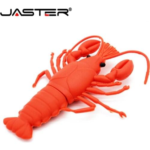 JASTER Shrimp usb flash drives Cute animal model pendrive USB 2.0 Pen Drive 16G 32gb 64GB Memory stick gift/thumb free shipping