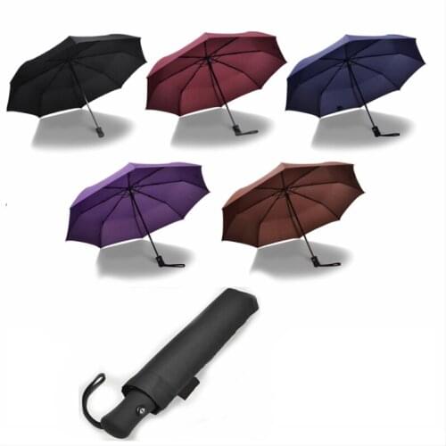 Wind Resistant Three Folding Automatic Umbrella Rain Women Auto Luxury Big Windproof Umbrellas Men Frame Windproof 8 K Parasol