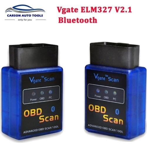 Vgate ELM327 V2.1 OBD2 EOBD Bluetooth Car Scanner Reader Tool PIC18F25K80 Chip ELM 327 OBD2 Auto Adapter Universal