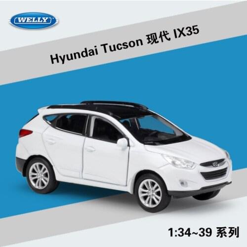 Welly 1:36 Simulation Metal Model Car Toy For Hyundai Tucson IX35 Alloy Car Toy Model with Pull back function For Kids Gift