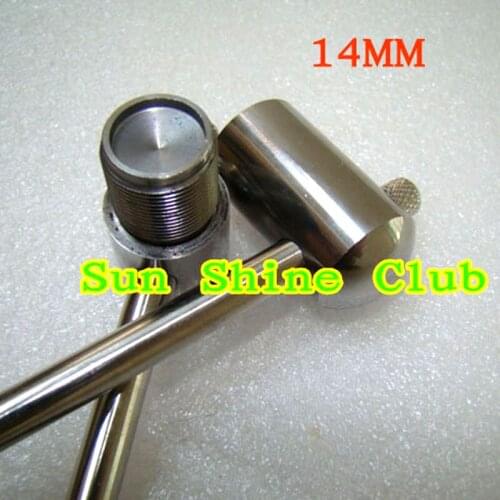 Xmlivet 2pcs/lot 12-14mm Metal Billiard pool cue tips press shap tool/depressers repair/tip depressing tools -flat