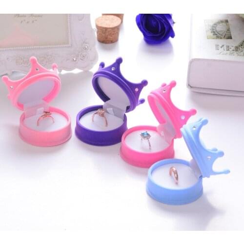 100pcs/lot crown Shape necklace pendant jewelry boxes creative couple ring box jewelry Christmas gift 6.5x6.5x4.7cm2.6x2.6x1.86"